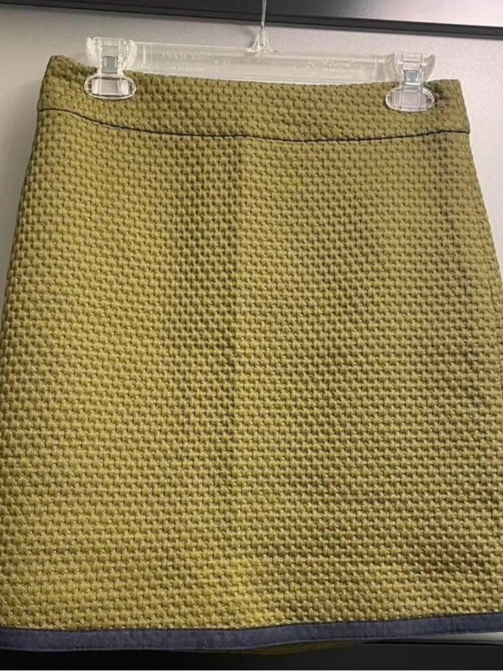 JCREW Classic Textured Olive Green Women's Skirt